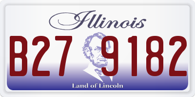 IL license plate B279182