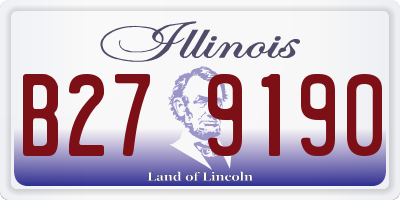 IL license plate B279190