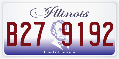 IL license plate B279192