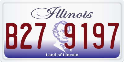IL license plate B279197