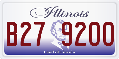 IL license plate B279200