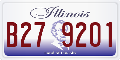 IL license plate B279201