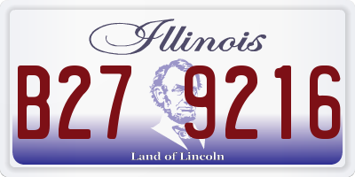IL license plate B279216