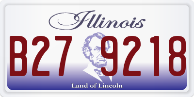 IL license plate B279218