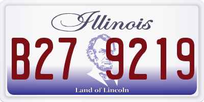 IL license plate B279219