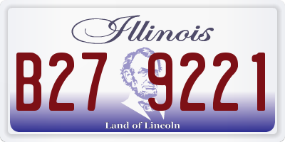 IL license plate B279221