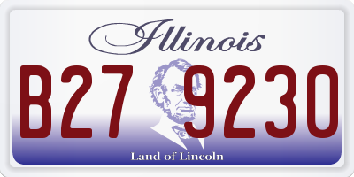 IL license plate B279230