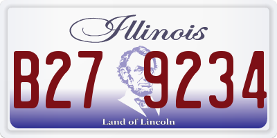 IL license plate B279234