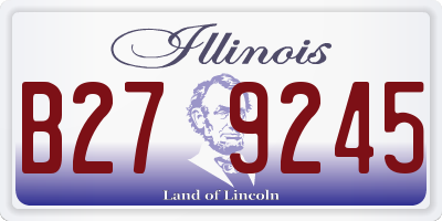 IL license plate B279245