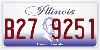 IL license plate B279251