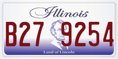 IL license plate B279254