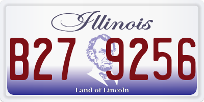 IL license plate B279256