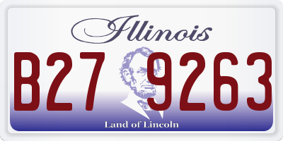 IL license plate B279263