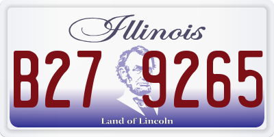 IL license plate B279265