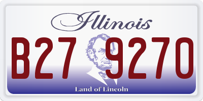 IL license plate B279270