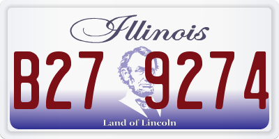 IL license plate B279274