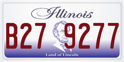 IL license plate B279277
