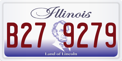 IL license plate B279279
