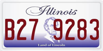 IL license plate B279283