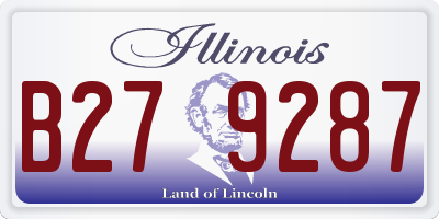IL license plate B279287