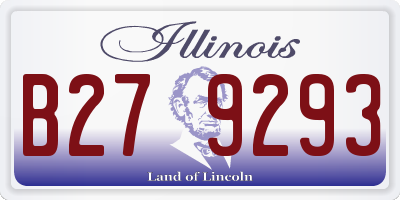 IL license plate B279293