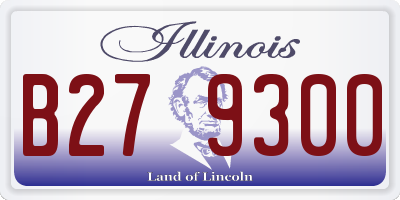 IL license plate B279300