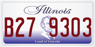 IL license plate B279303