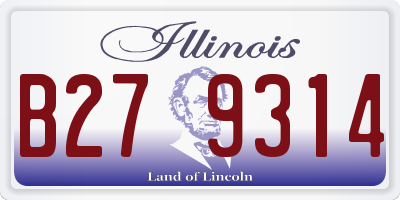 IL license plate B279314