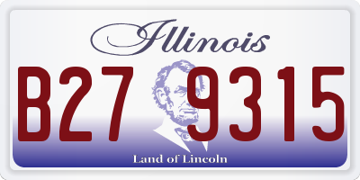 IL license plate B279315