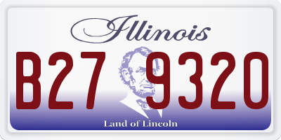 IL license plate B279320