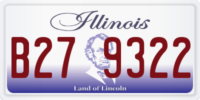 IL license plate B279322