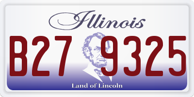IL license plate B279325