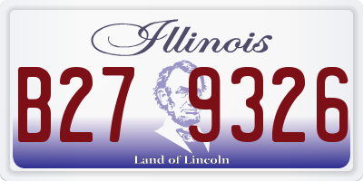 IL license plate B279326