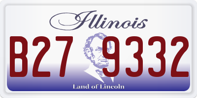 IL license plate B279332