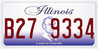IL license plate B279334