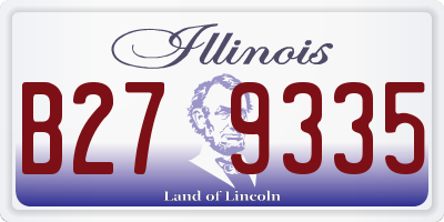 IL license plate B279335