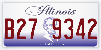 IL license plate B279342