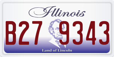 IL license plate B279343
