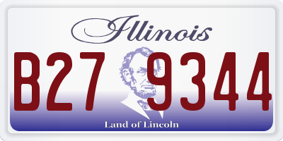 IL license plate B279344