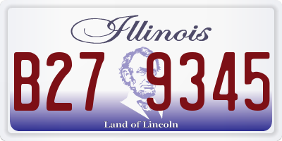 IL license plate B279345