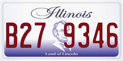 IL license plate B279346