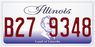 IL license plate B279348