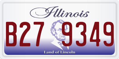 IL license plate B279349