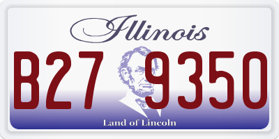 IL license plate B279350