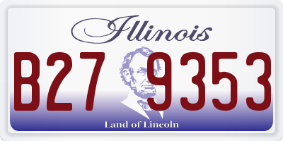 IL license plate B279353