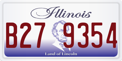 IL license plate B279354