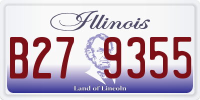 IL license plate B279355
