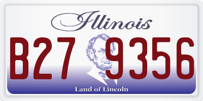 IL license plate B279356