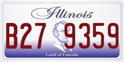 IL license plate B279359