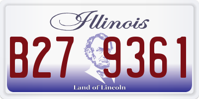 IL license plate B279361